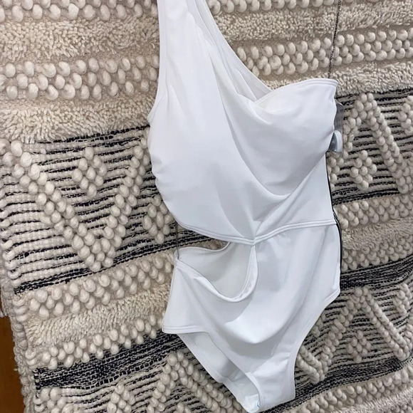 Michael Kors One Shoulder Cut Out Swimsuit - Picture 9 of 9